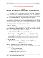 vạch sơ đồ và phân tích sơ bộ các phương án nối dây