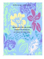 hướng dẫn viết đề cương nghiên cứu đánh giá