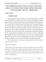 SKKN một số BIỆN PHÁP NHẰM NÂNG CAO CHẤT LƯỢNG HOẠT ĐỘNG của tổ CHUYÊN môn TRONG TRƯỜNG TRUNG học cơ sở lê QUÍ đôn – bến cát – BÌNH DƯƠNG