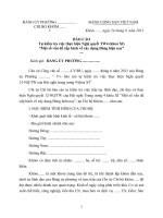 BÁO CÁO Tự kiểm tra việc thực hiện Nghị quyết TW4 (khoá XI) “Một số vấn đề cấp bách về xây dựng Đảng hiện nay”