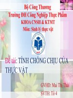 Tính chống chịu của thực vật