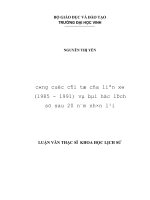 công cuộc cải tổ của liên xô (1985-1991) và bài học lịch sử sau 20 năm nhìn lại