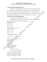 MỘT SỐ CÁCH NHỚ CÁC CÔNG THỨC LƯỢNG GIÁC