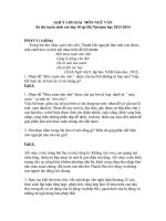 Gợi ý đáp án môn Ngữ văn đề thi vào lớp 10 (2013-2014)