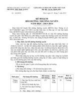 Kế hoạch bồi dưỡng thường xuyên