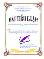 Một số biện pháp rèn kĩ năngnói tiếng Việt trong giờ Kể chuyện cho học sinh lớp 2 vùng dân tộc