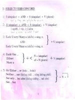 Bổ tức kiến thức S-V agreement