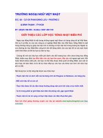 Giới thiệu lớp học tiếng Nhật miễn phí