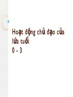 hoạt động chủ dạo của trẻ 0 - 3 tuổi