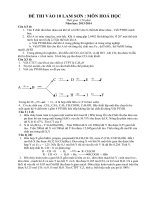 đề thi vào chuyên hoá Lam sơn 20132014