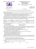 Đề thi thử đại học chuyên Trần Phú Hải Phòng