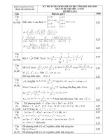 Đề đáp án thi thử vào lớp 10