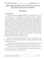 SKKN một số BIỆN PHÁP NHẰM NÂNG CAO TÍNH tự QUẢN của học SINH ở TRƯỜNG THCS mỹ PHƯỚC