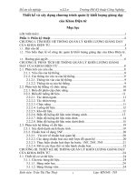 thiết kế và xây dựng chương trình quản lý khối lượng giảng dạy của khoa điện tử