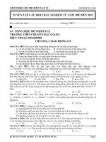 Đề thi TSĐH từ 2007 đến 2012(Theo từng chương)