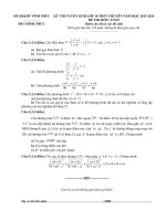 Đề-Đáp án thi vào 10 chuyên Vĩnh Phúc