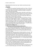 ĐỔI MỚI PHƯƠNG PHÁP DẠY HỌC TRONG NGÀNH GIÁO DỤC VIỆT NAM