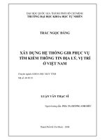 Xây dựng hệ thống GIR phục vụ tìm kiếm thông tin địa lý, vị trí  ở Việt Nam