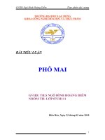 Quy trình sản xuất phomai
