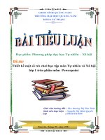 Thiết kế một số trò chơi học tập môn Tự nhiên và Xã hội lớp 1 trên phần mềm Powerpoint