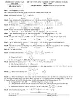 ĐỀ VÀ ĐÁP SỐ MÔN TOÁN 10 NAM ĐỊNH 13 -14