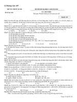 đề dự bị môn hóa có đáp án