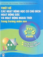 thiết kế các hoạt động học có chủ đích cho trẻ 5-6 tuổi (nxb giáo dục 2011) - lê thị huệ, 134 trang