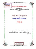 hóa học hữu cơ chuyên đề polyme