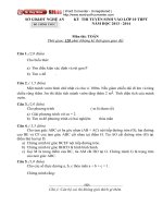 De, DA Nghe AN 2013-2014