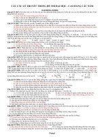 TỔNG HỢP LÝ THUYẾT TỪ CÁC ĐỀ THI ĐH TỪ 2007-2012