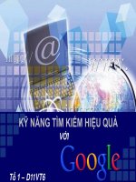KỸ NĂNG tìm KIẾM HIỆU QUẢ với google