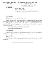 Đề thi và gợi y đáp án TS lớp 10 Bình Định 2013