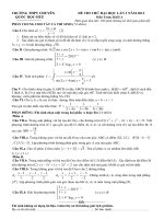 Chuyên Quốc Học Huế lần 3-2013