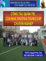 Bài giảng Quản trị trường TCCN