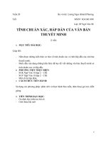 Tính chuẩn xác, hấp dẫn của văn bản thuyết minh