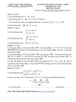 ĐỀ THI VÀ ĐÁP ÁN LỚP 11 THANH TƯỜNG NĂM 2013