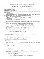 PHƯƠNG PHÁP BẢO TOÀN KHỐI LƯỢNG