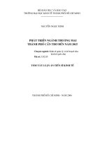 phát triển ngành thương mại thành phố cần thơ đến năm 2015