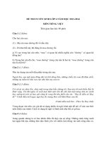 Đề thi tuyển sinh vào lớp 6 Ma Curie