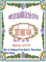 HỌC VẦN TIẾT 1 BÀI OA- OE