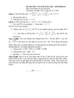 Đề thi thử vào 10 trường Amsterdam.2013