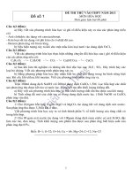 Tuyen tap de thi thu Hoa hoc vao lop 10 cuc hay