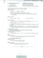 Đề thi học kỳ 2 Toán 12 Tỉnh Quảng Trị 2011