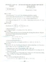 Đề chung môn Toán tuyển sinh LHP năm 2013