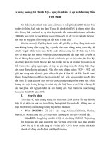 khủng hoảng tài chính mỹ - nguyên nhân và sự ảnh hưởng đến việt nam