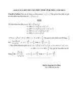 Giải đề thi Vĩnh Phúc 2013