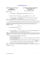 Đề và đáp án môn Toán thi vào 10(Hà Nội)