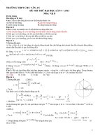 Đề thi thử lần 4 - Chu Văn An - TN - Giải chi tiết