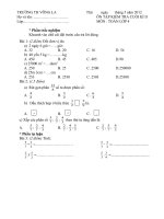 Đề ôn tập cuối kì II lớp 4 Toán + Tiếng Việt