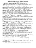 Đề thi tuyển lên lớp 10 năm 2013-2014